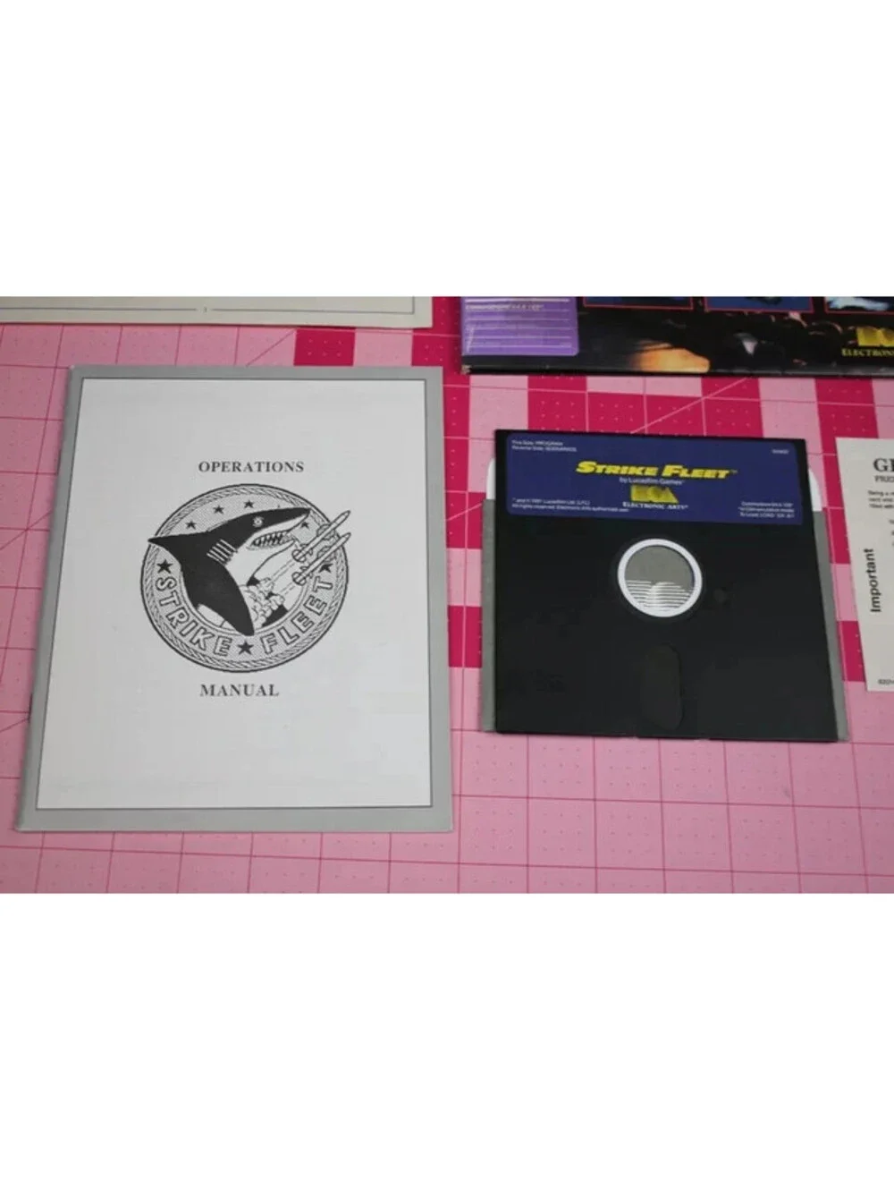 Strike Fleet Lucasfilm EA Electronic Arts Commodore 64 Complete Nice Condition